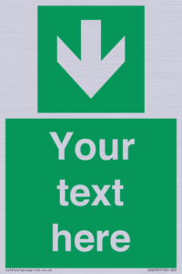 Safe condition Custom arrow down sign